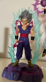 Dragon Ball - Kamehameha Master Roshi Model: spiky hair, determined expression, blue/red martial outfit, icy energy effects, purple base