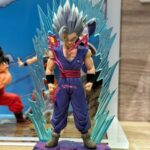 Dragon Ball Beast Gohan Statue - Spiky Silver Hair, Muscular Build, Purple-Red Outfit, Dynamic Pose, Blue Energy Spikes
