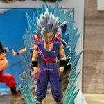 Dragon Ball Beast Gohan Statue - Silver Hair, Muscular Build, Purple-Red Outfit, Dynamic Pose, Intense Expression, Collectible Figure