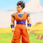 Dragon Ball Z Statue – Gohan Mode action figure in orange-blue battle attire, spiky hair, muscular physique, dynamic combat stance, and detailed sculpting.