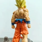 Super Saiyan Goku Figure Dragon Ball History Box: Muscular Back Sculpture with Orange Pants, Blue Sash & Spiked Blonde Hair - Anime Collectible