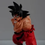 Dynamic Dragon Ball King Kai Fist Goku Figure: Muscular Action Pose with Spiked Black Hair, Fierce Expression & Iconic Red Pants