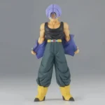 Dragon Ball - Purple Hair Trunks Figure - Muscular anime model with purple hair, black tank top, gray pants, yellow boots, dynamic pose on neutral background, vibrant anime-style collectible.