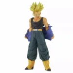 Dragon Ball - Yellow Hair Trunks Figure muscular pose, black tank top, loose blue pants, yellow boots, spiky hair, vibrant collectible