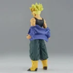 Dragon Ball - Yellow Hair Trunks Figure dynamic pose, black tank top, blue jacket, green pants, yellow boots, detailed collectible