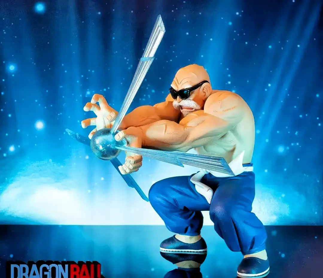 Dragon Ball Z Beast Gohan & Master Roshi Statue: Dynamic Kamehameha Pose, Handcrafted PVC Collectible