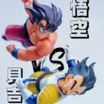 Dragon Ball Goku vs Vegeta Statue: Goku Punching Vegeta in Intense Battle Pose | High-Quality Anime Collectible Figure