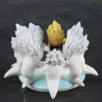 Dragon Ball Z Statue - Mini Ghost Gotenks Statue with golden hair, purple outfit, ghostly wings, circular base, and detailed sculpting.