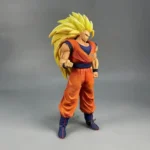 Dragon Ball Z SSJ3 Goku Red Outfit Figure - Dynamic pose with golden spiky hair, orange-red jumpsuit, blue accents