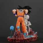 Goku vs Frieza Statue - Dragon Ball PVC Figure with Go Symbol, Rocky Base & Dynamic Battle Pose, Anime Collectible Sculpture