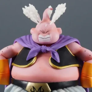 Majin Buu Statue: Vibrant Dragon Ball Collectible with Intricate Details, Purple Sash, and Pink Skin - Perfect Anime Fan Art